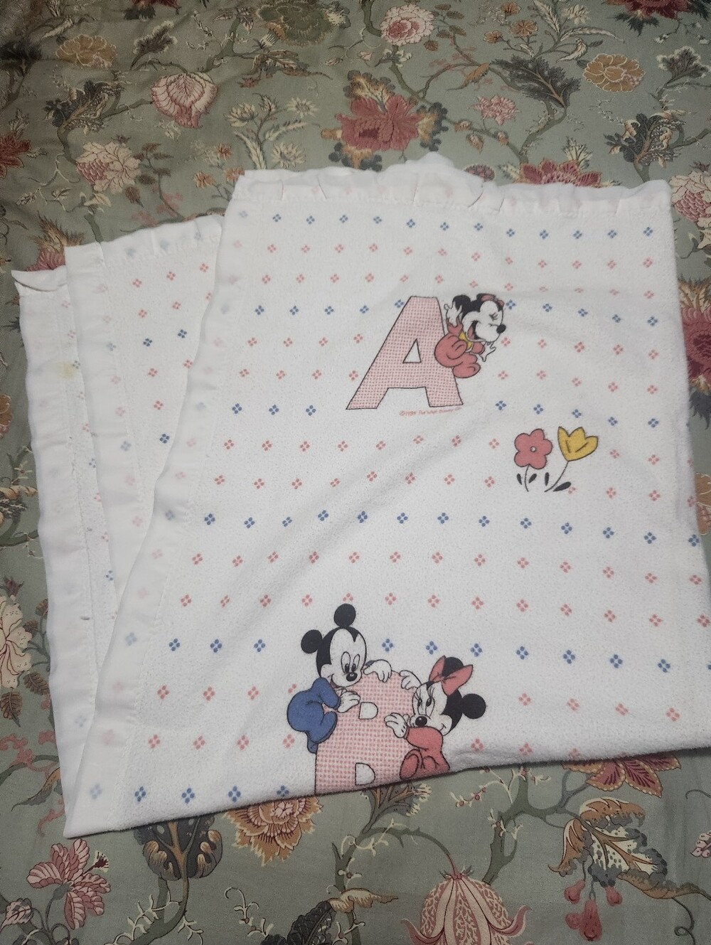 Dundee Disney ABC's Baby Blanket Vintage 1984